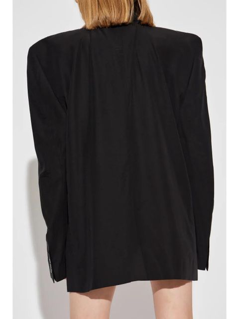 Balenciaga cut away boxy blazer - Black