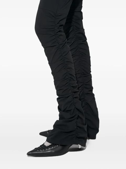 MISBHV Lara ruched-detail trousers - Black