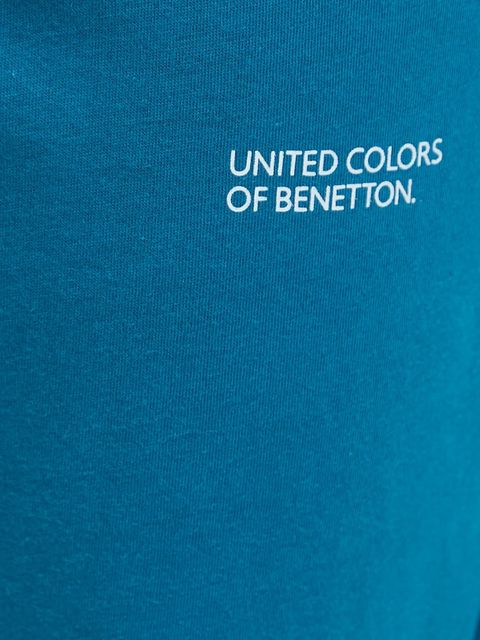 United Colors of Benetton piżama bawełniana damska kolor niebieski 35VB3P048