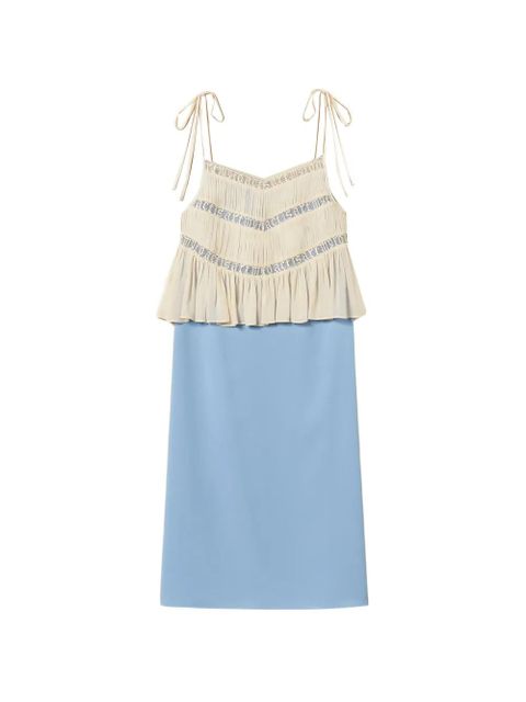 TWINSET lace-trim midi dress - Blue - zdjęcie produktu nr 1