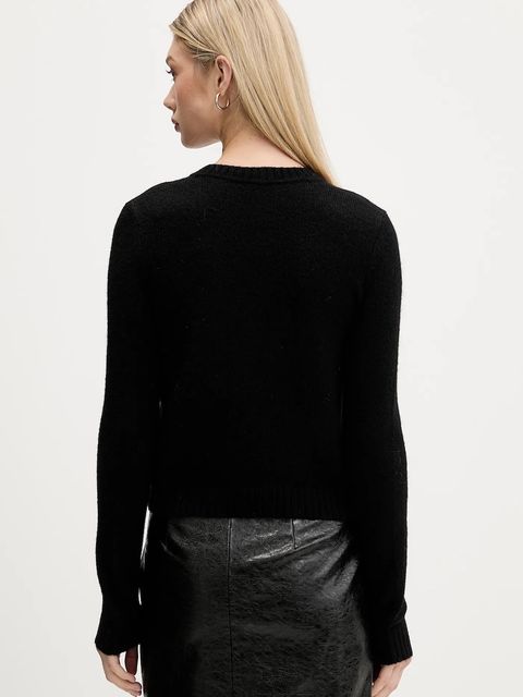 HUGO kardigan z wełną damski kolor czarny 50548248