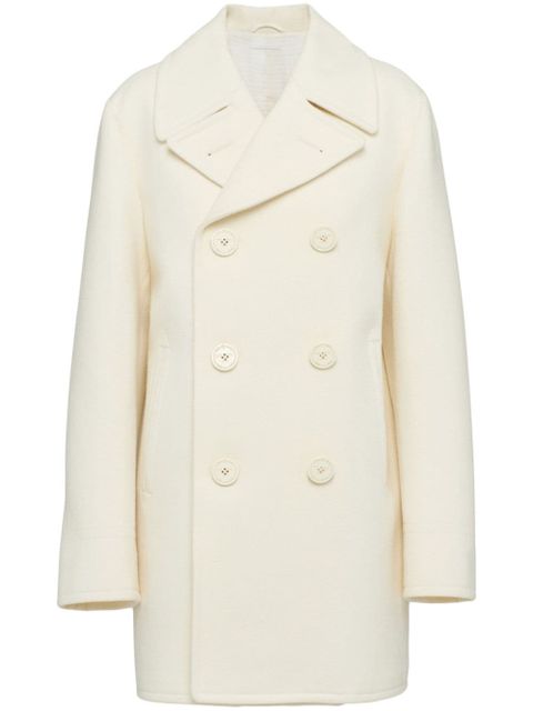 Prada double-breasted wool peacoat - Neutrals - zdjęcie produktu nr 1