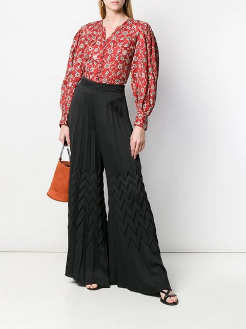 Blumarine chevron palazzo trousers - Black - zdjęcie produktu nr 2