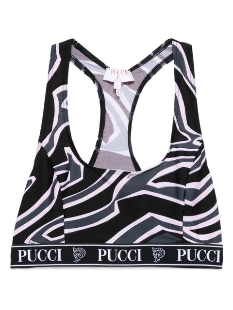 PUCCI racer-neck print bra - Black - zdjęcie produktu nr 1