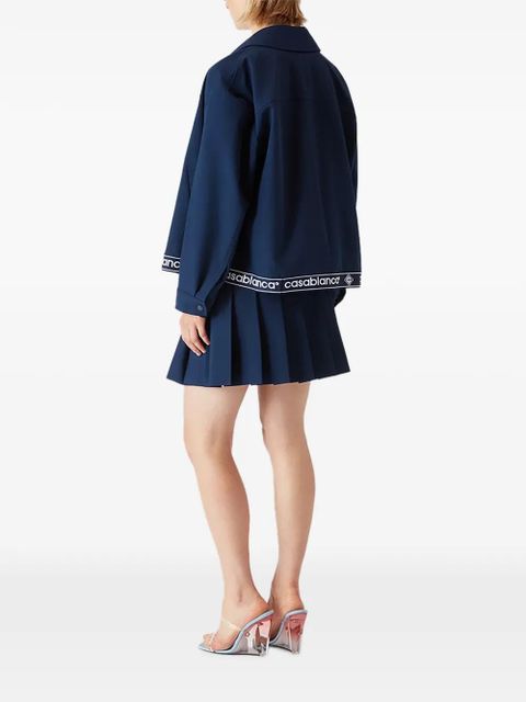 Casablanca emblem zip jacket - Blue