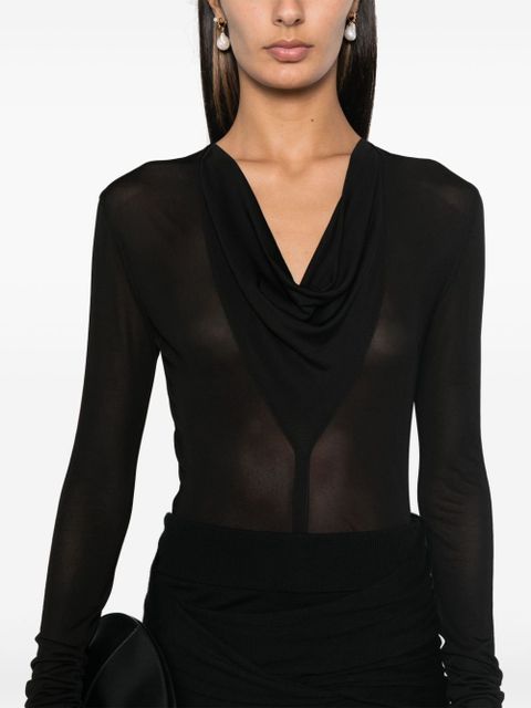 TOTEME draped V-neck top - Blue