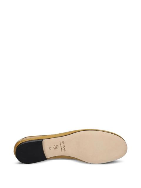 BY FAR square-toe leather flats - Yellow