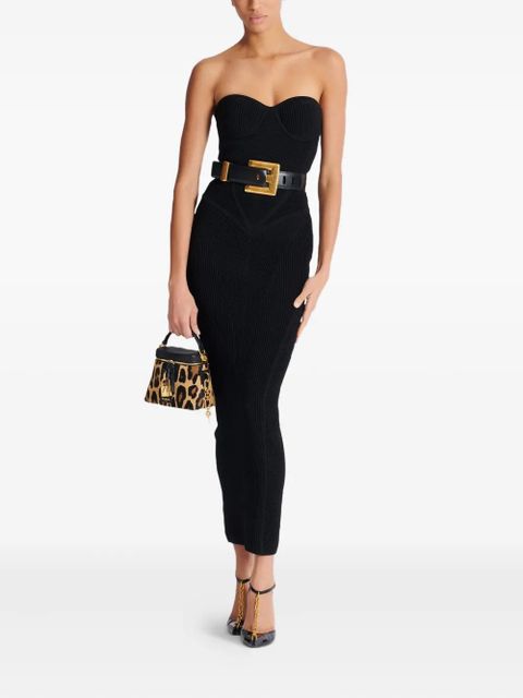 Balmain strapless midi dress - Black