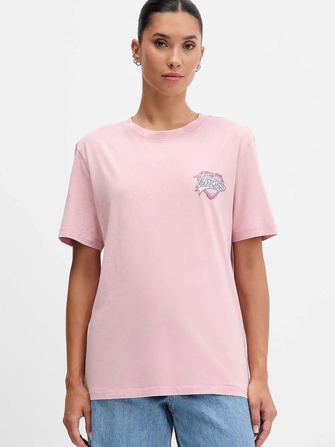 Tommy Jeans t-shirt bawełniany damski kolor różowy DW0DW21524 - zdjęcie produktu nr 2