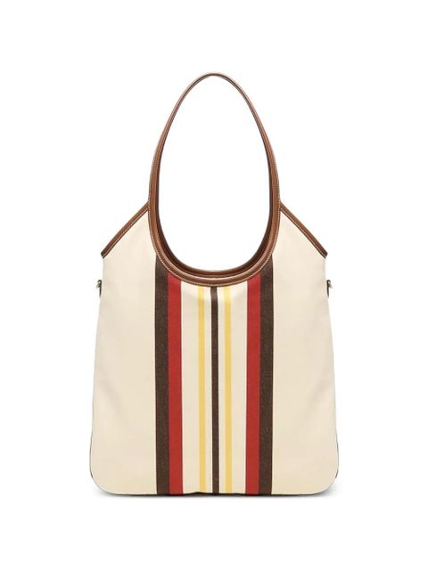 Miu Miu striped-pattern tote bag - Neutrals - zdjęcie produktu nr 2
