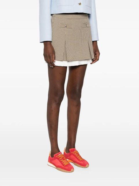 Maje zip-fastening pleated mini skirt - Brown