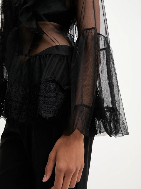 Answear.LAB bluzka damska kolor czarny gładka