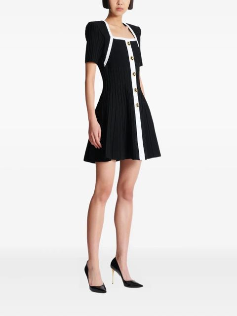 Balmain knitted mini dres - Black