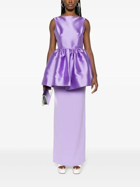 Solace London Alda peplum-skirt maxi dress - Purple - zdjęcie produktu nr 2