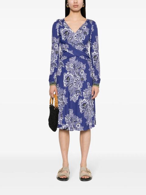 ETRO floral-print midi dress - Blue - zdjęcie produktu nr 2