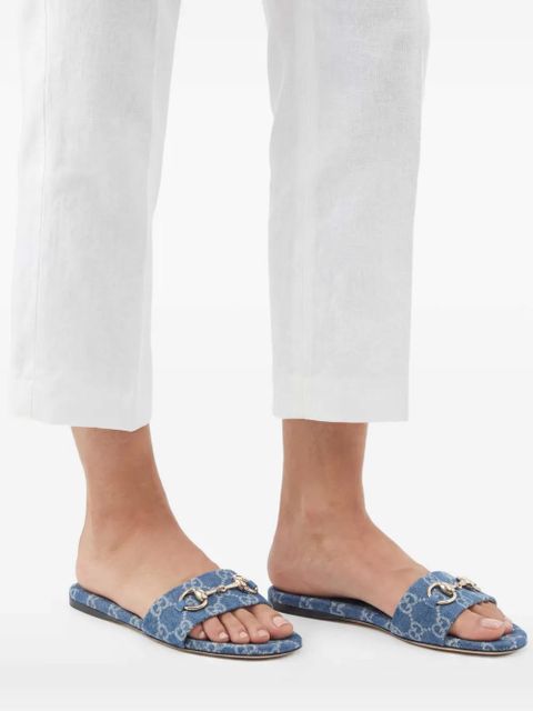 Gucci GG flat sandals - Blue
