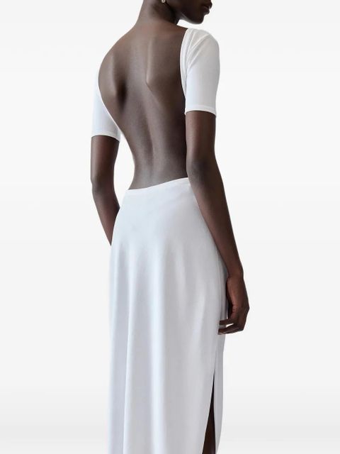 Jacquemus The Sole open-back draped dress - White