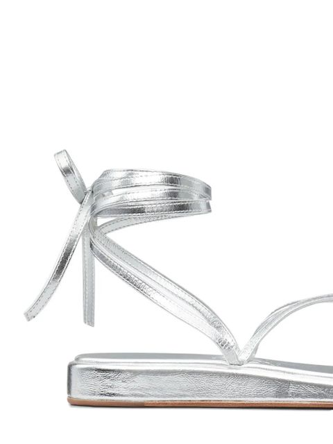 Tory Burch Capri metallic strappy sandals - Silver