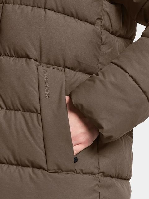 Didriksons kurtka NELLA kolor brązowy zimowa 505931