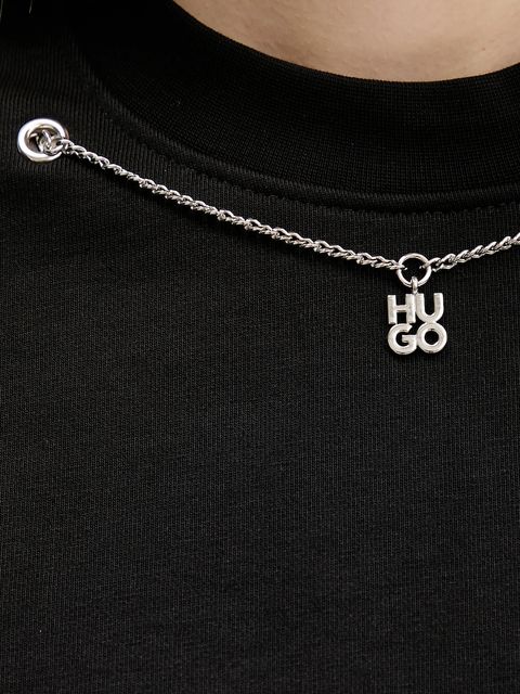 HUGO bluza damska kolor czarny gładka 50550153