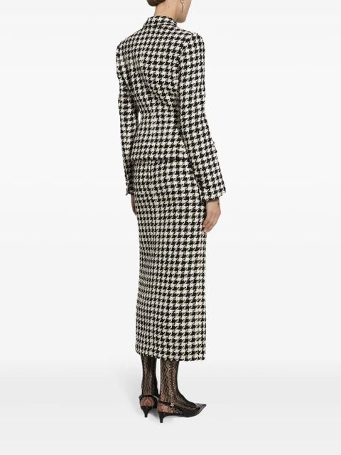 Dolce & Gabbana double breasted check blazer - Black