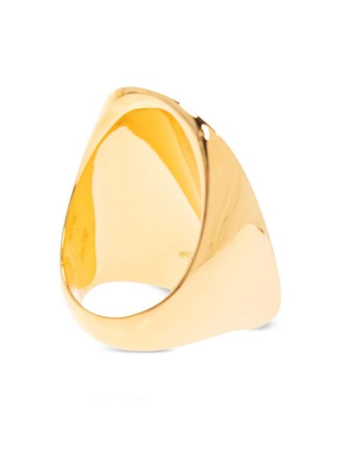 LOEWE logo-engraved ring - Gold