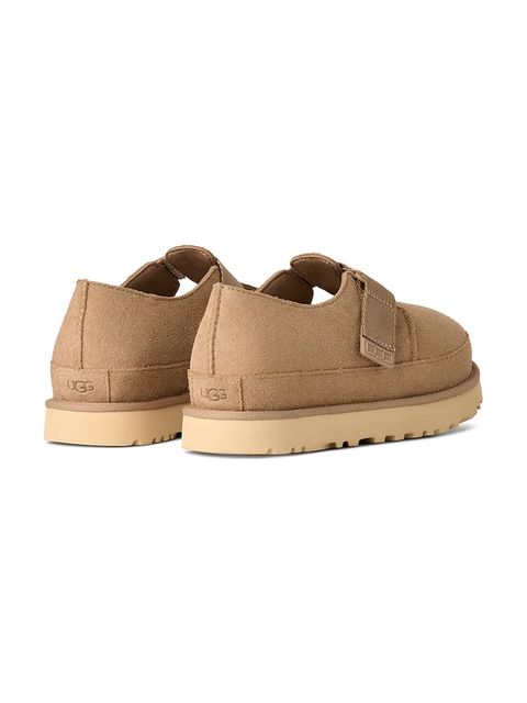 UGG półbuty zamszowe Goldenstar Mary Jane damskie kolor beżowy na platformie 1171506.SAN