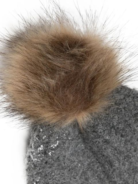 Barbour Saltburn beanie and tartan scarf (set of two) - Grey