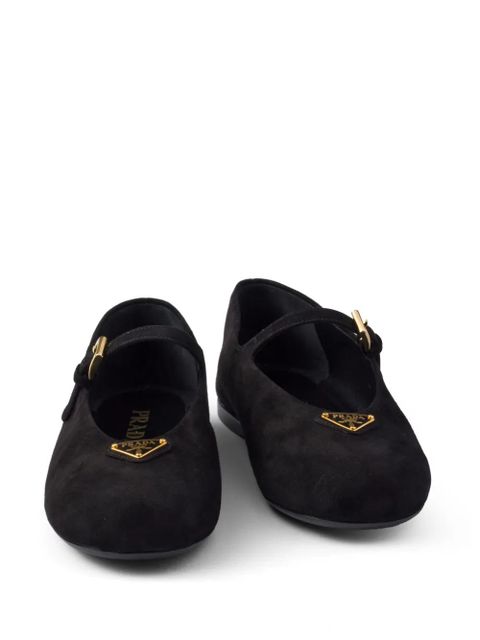 Prada suede ballerina shoes - Black