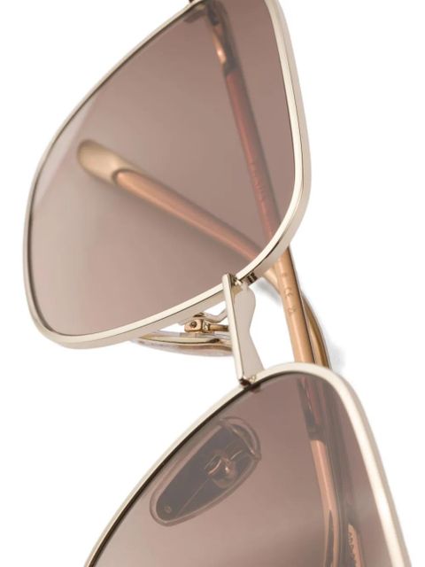 Prada Eyewear metal square-frame sunglasses - Gold