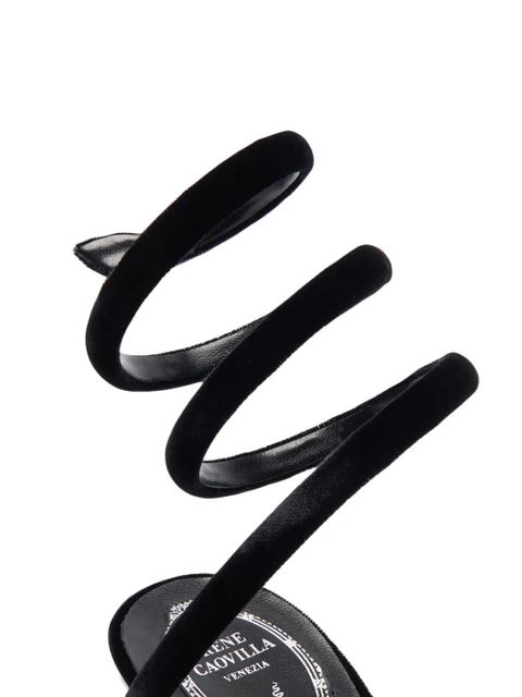 René Caovilla 80mm Cleo spiral-ankle-strap sandals - Black