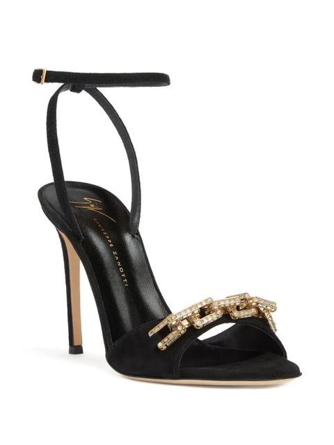 Giuseppe Zanotti Evry crystal-embellished stiletto sandals - Black - zdjęcie produktu nr 2