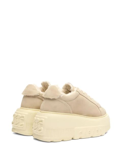 Casadei Alpsenales Nexus platform shearling sneakers - Neutrals