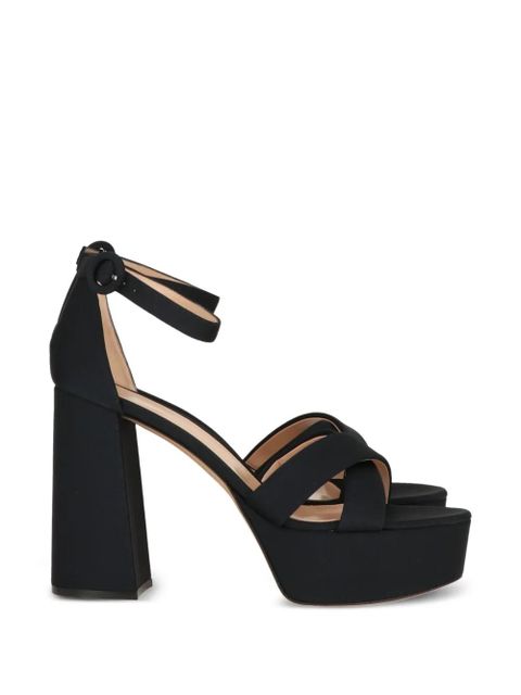 Gianvito Rossi ankle-strap platform sandals - Black - zdjęcie produktu nr 1
