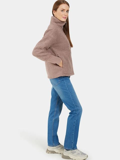 Didriksons bluza MELLA damska kolor brązowy gładka 505446 - zdjęcie produktu nr 2