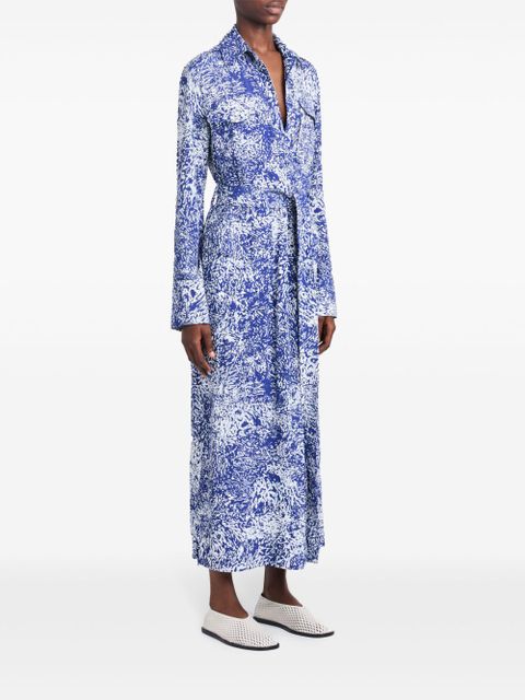 Proenza Schouler abstract-print crepe maxi dress - Blue