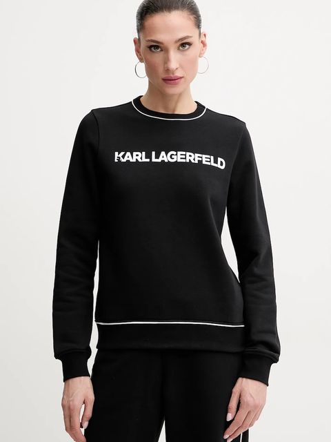 Karl Lagerfeld bluza damska kolor czarny z nadrukiem A2W20066 - zdjęcie produktu nr 1