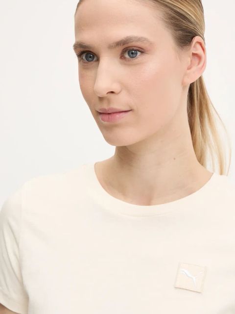 Puma t-shirt bawełniany damski kolor beżowy 685016