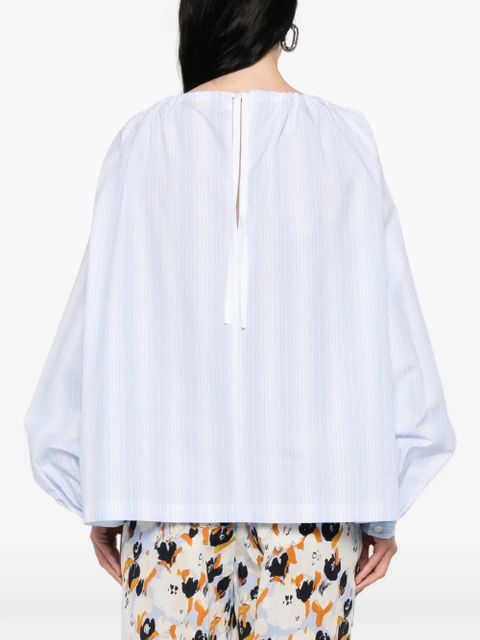 Marni striped long-sleeved top - Blue