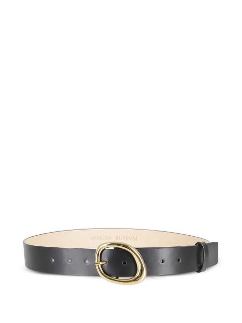 Magda Butrym embossed oval buckle belt - Black - zdjęcie produktu nr 1