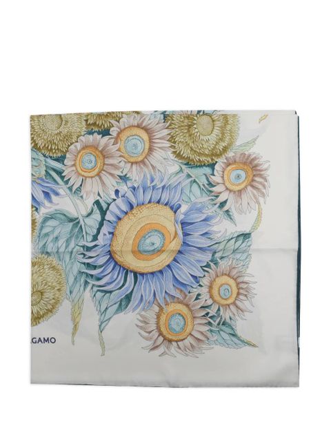 Ferragamo printed silk scarf - White - zdjęcie produktu nr 2