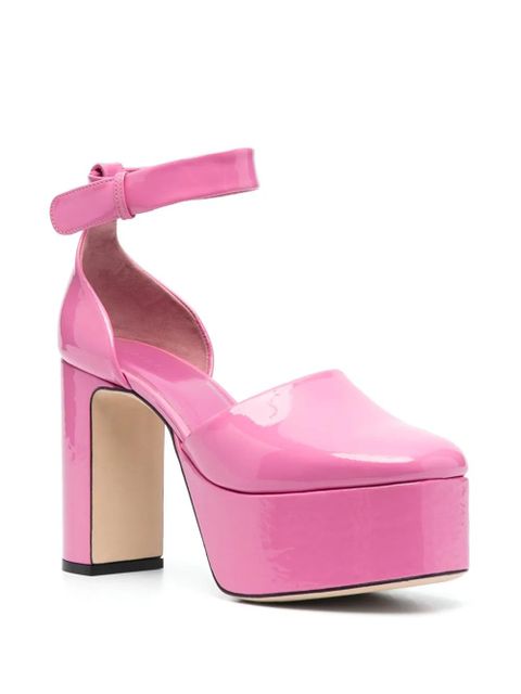 BY FAR Barb 120mm platform pumps - Pink