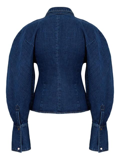 A.W.A.K.E. Mode balloon-sleeve denim shirt - Blue