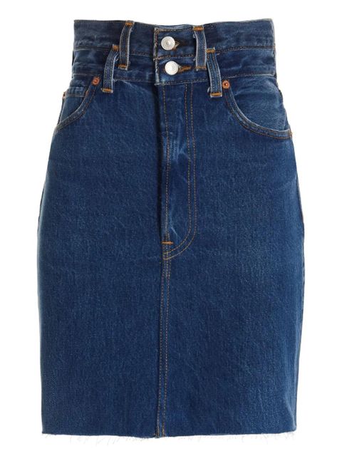 RE/DONE high-waisted denim skirt - Blue - zdjęcie produktu nr 1