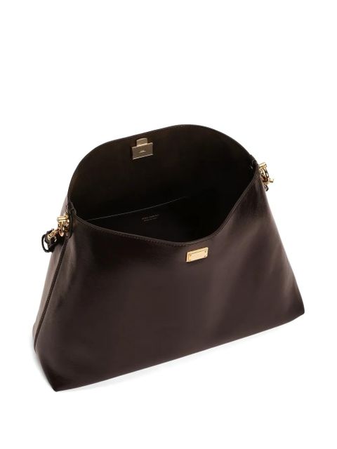Dolce & Gabbana large Vittoria calfskin shoulder bag - Brown