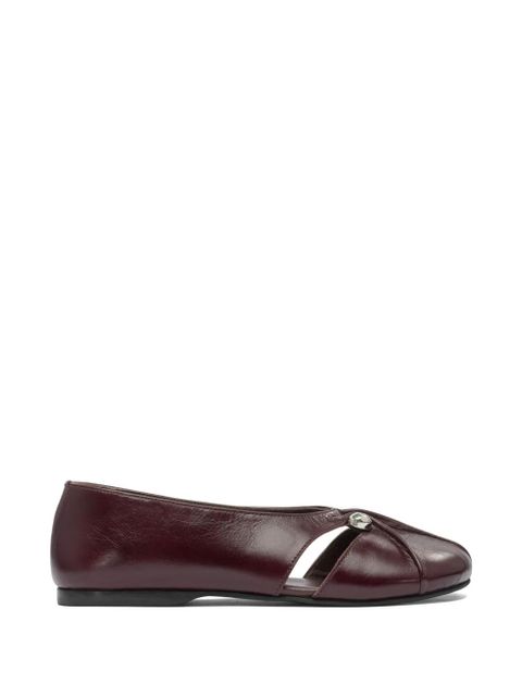 ALOHAS Ravena Rift burgundy leather ballet flats - Red - zdjęcie produktu nr 1