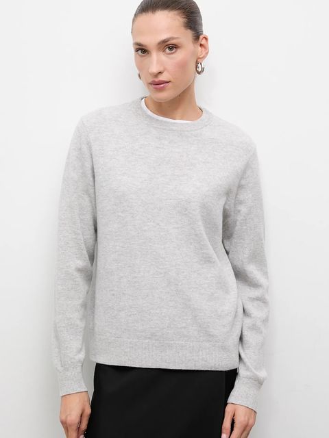 Answear.LAB sweter z wełny merino damski kolor szary lekki - zdjęcie produktu nr 1