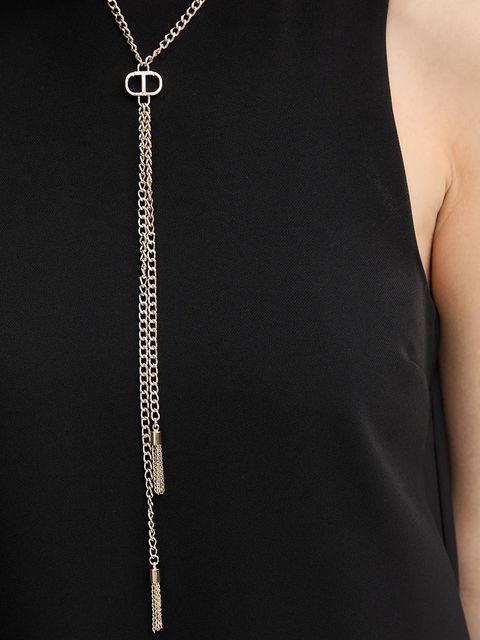 Twinset sukienka kolor czarny mini prosta 252TP2302