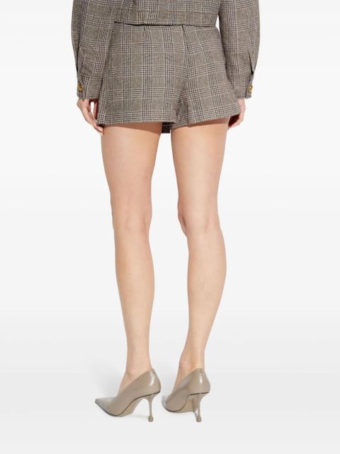 Self-Portrait checkered pleated skort - Brown