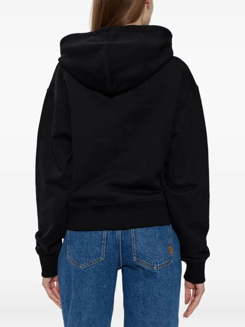 Balmain script-graphic hoodie - Black